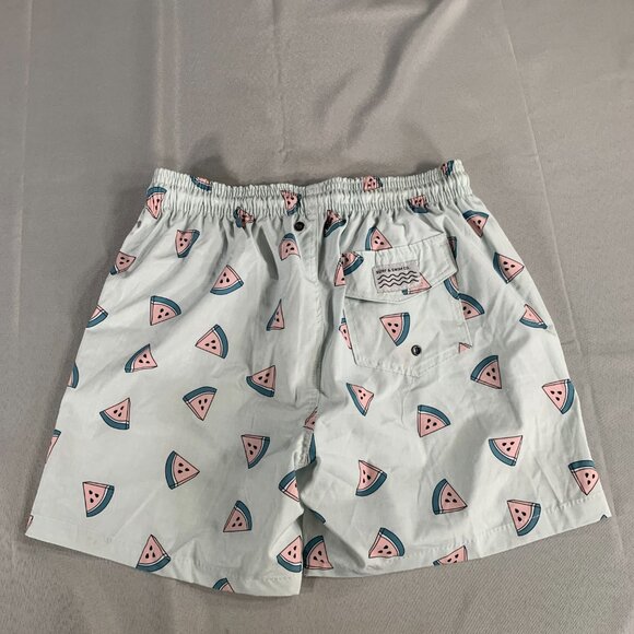 Surf & Swim Co 17” Stretch Volley Swim Shorts Watermelon Print Green Size Large - Picture 2 of 12